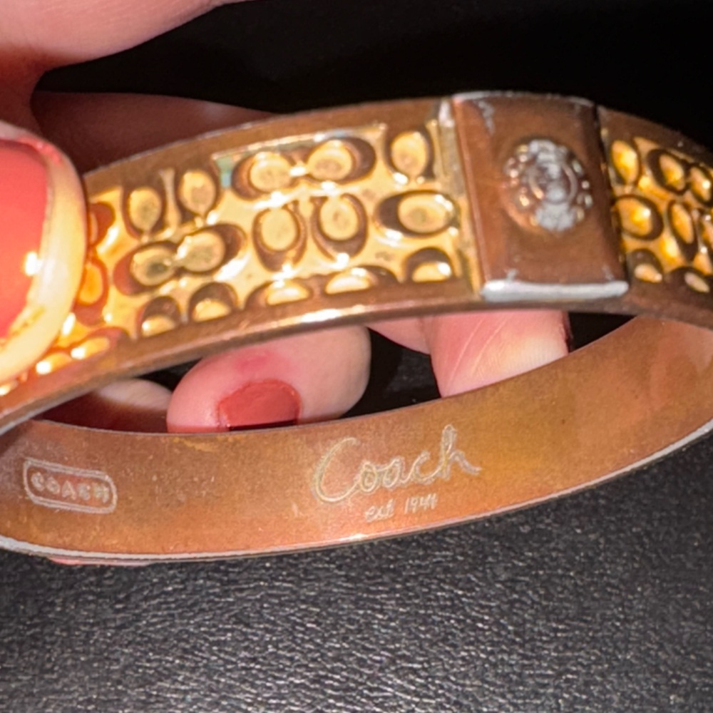 Vintage Coach Gold Bangle